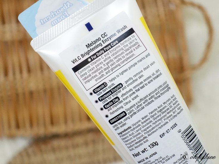 Melano CC Vitamin C Brightening Enzyme Face Wash 130g - Image 3