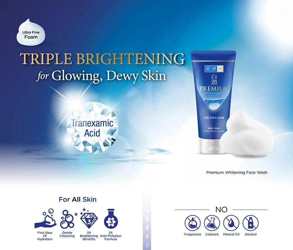 Hada Labo Premium Whitening Facewash - 100ml - Image 4